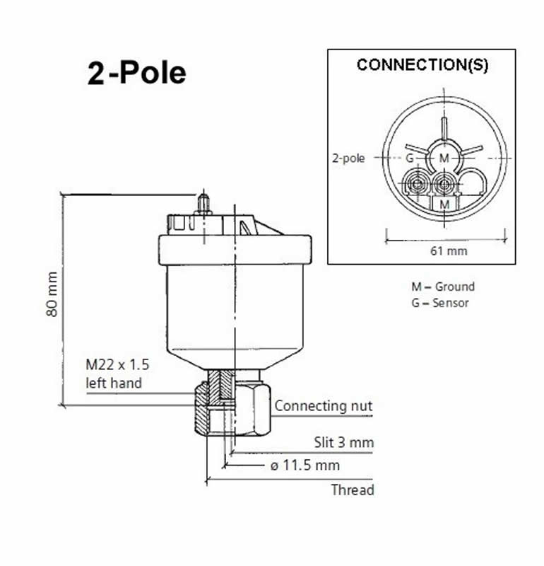 VDO Generator tacho speed sender 7-8-18